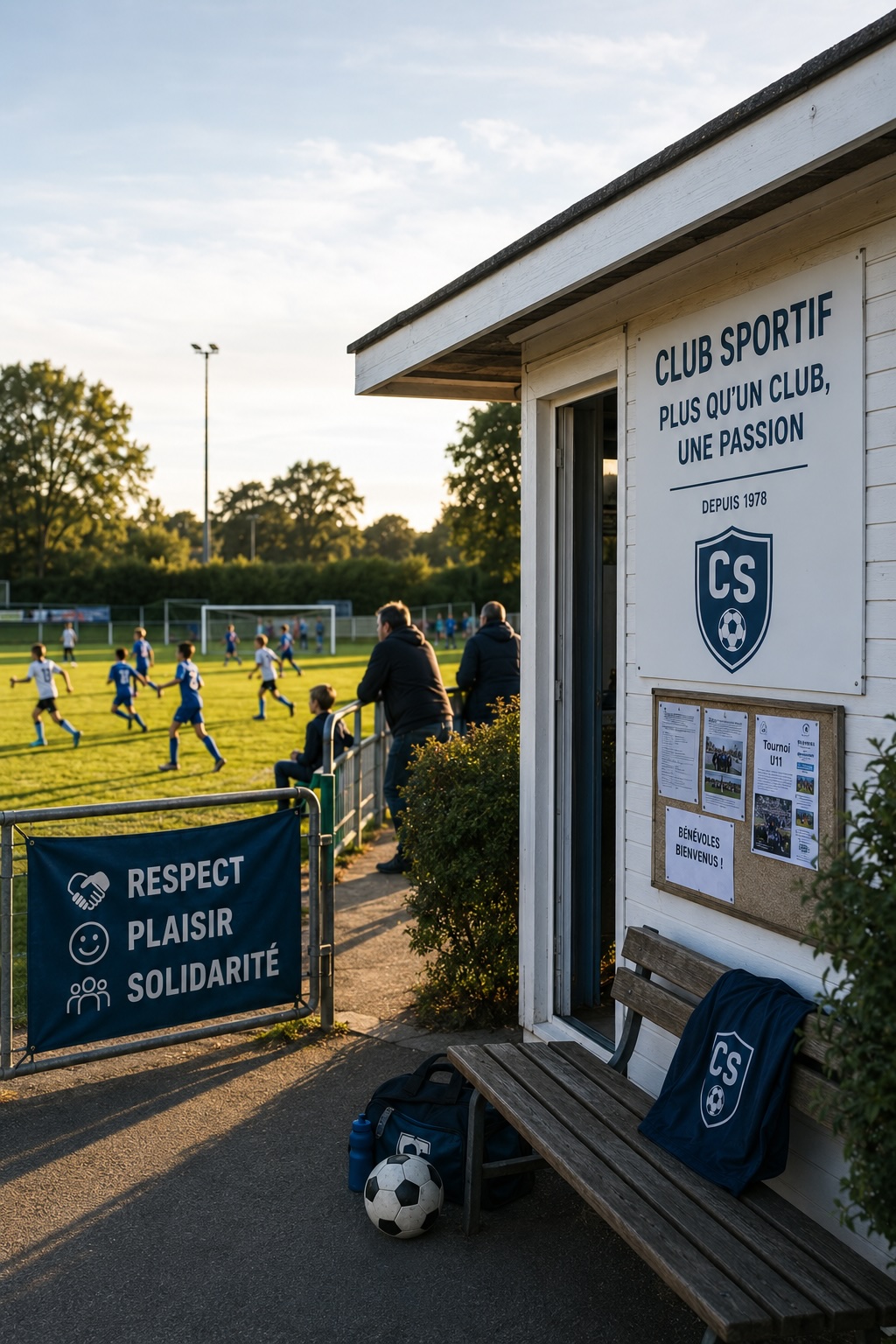 Membres d'un club sportif consultant le site de leur association