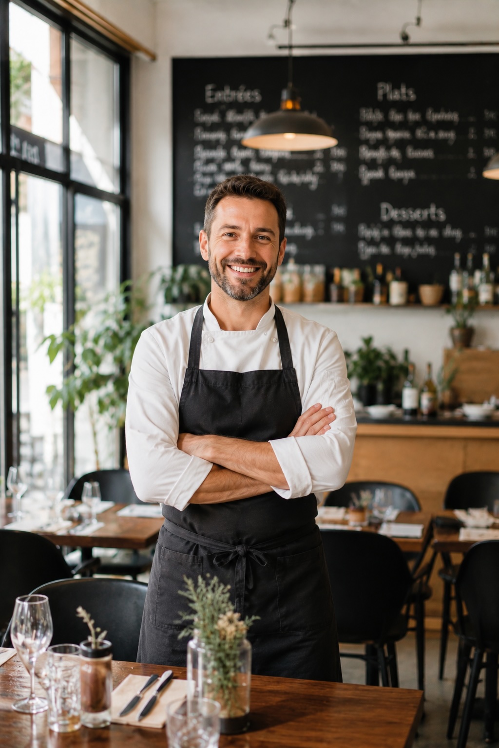 Client consultant le site d'un restaurant avant de réserver une table